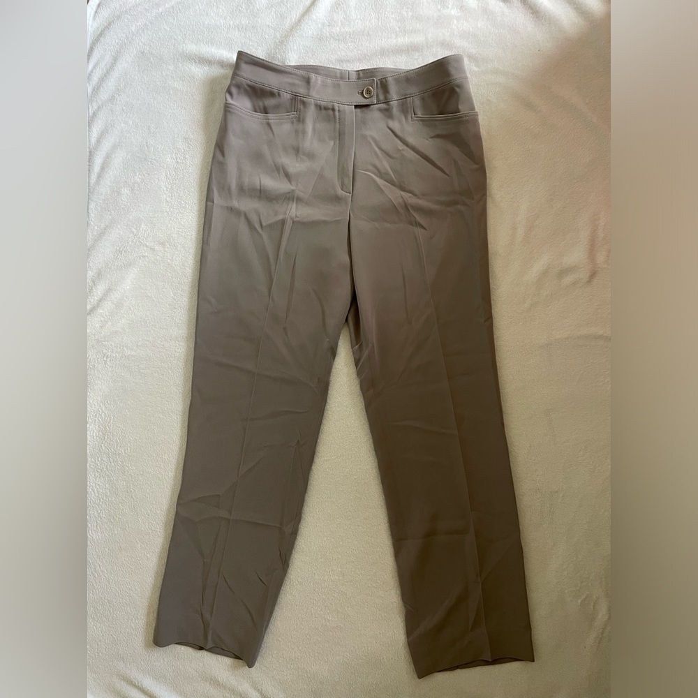 Basler Women’s Dress Pants US XL EU 42 Gray Straight Leg High Rise Pants Career